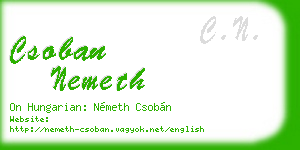 csoban nemeth business card